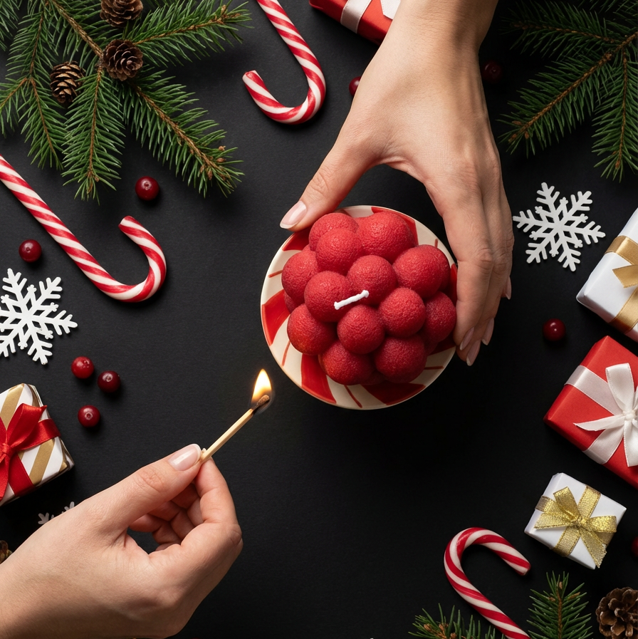 Vela Edición Limitada Setara Candy Cane